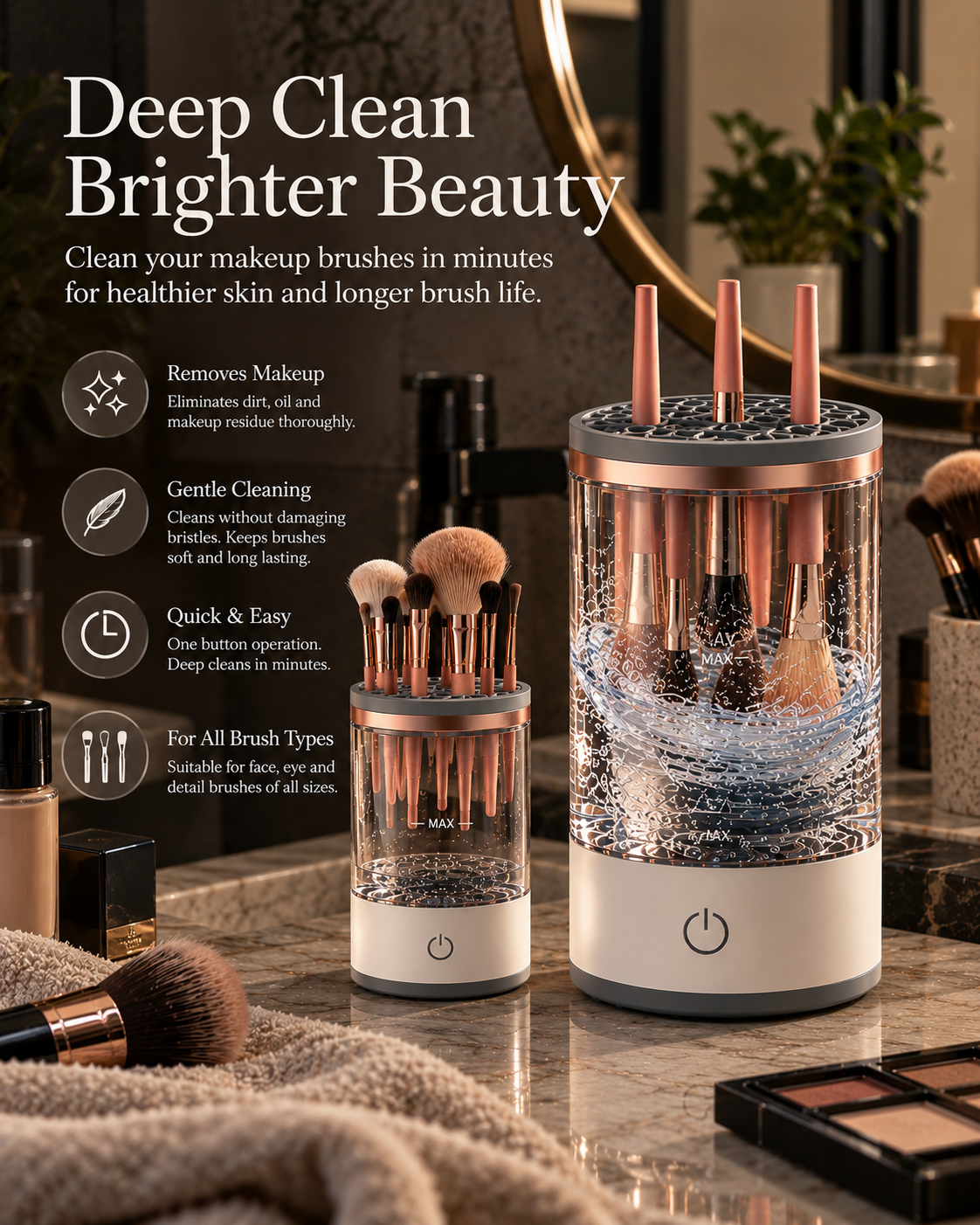 Electric makeup brush cleaner benefits and brush cleaning comparison